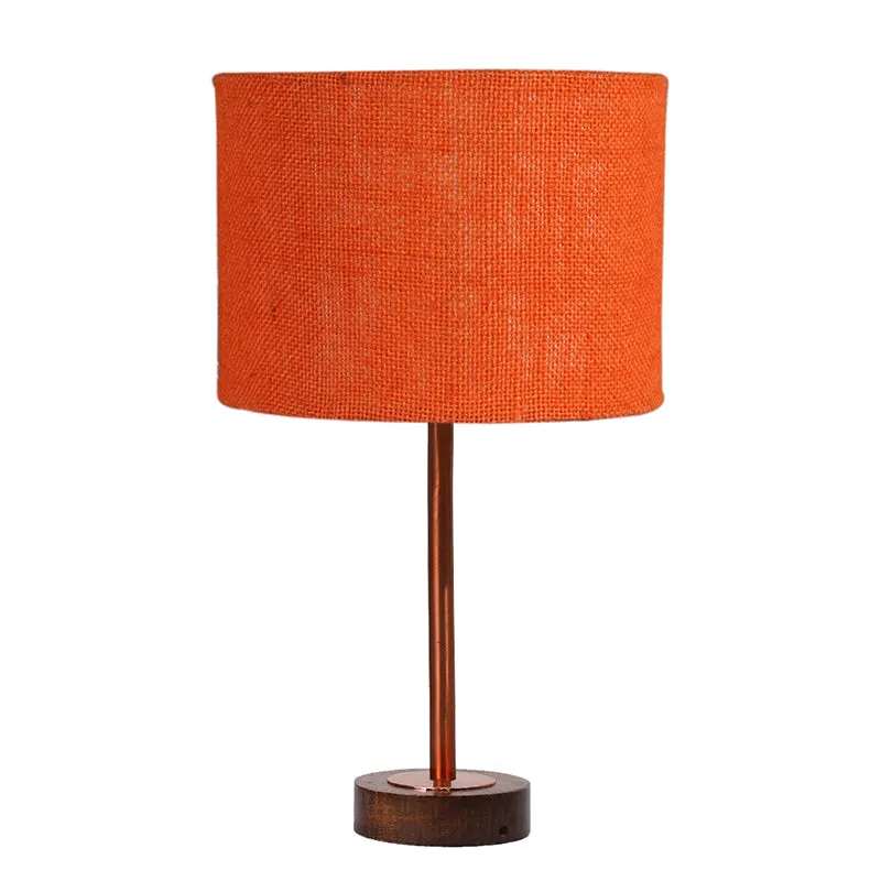 Sienna I Rodin Wooden Table Lamp - Orange,Copper,Brown media 4