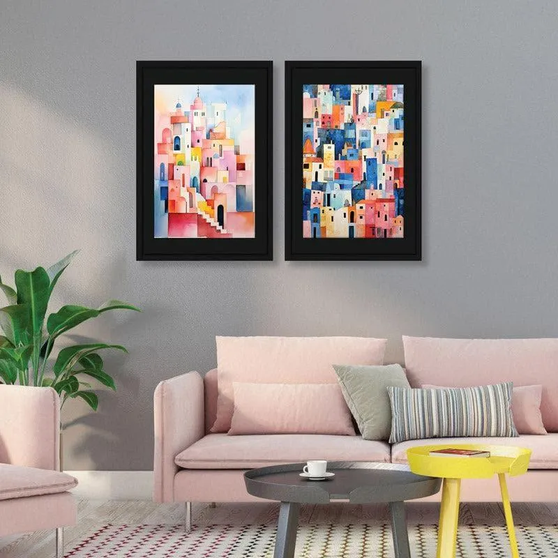 The City Plaza Wall Art - Set Of Two media 1