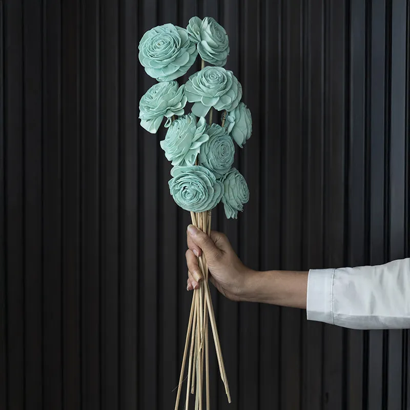 Bleu Petal Sola Wood Flower Stick - Set Of TTen media 1