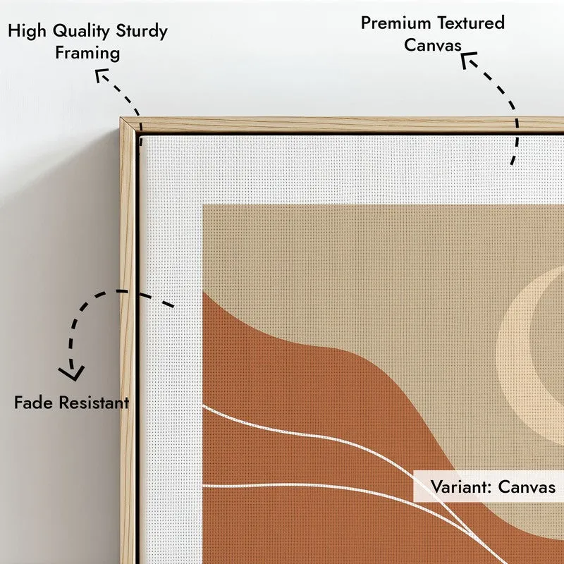 Desert Drift Canvas Wall Painting With Brown Frame media 8