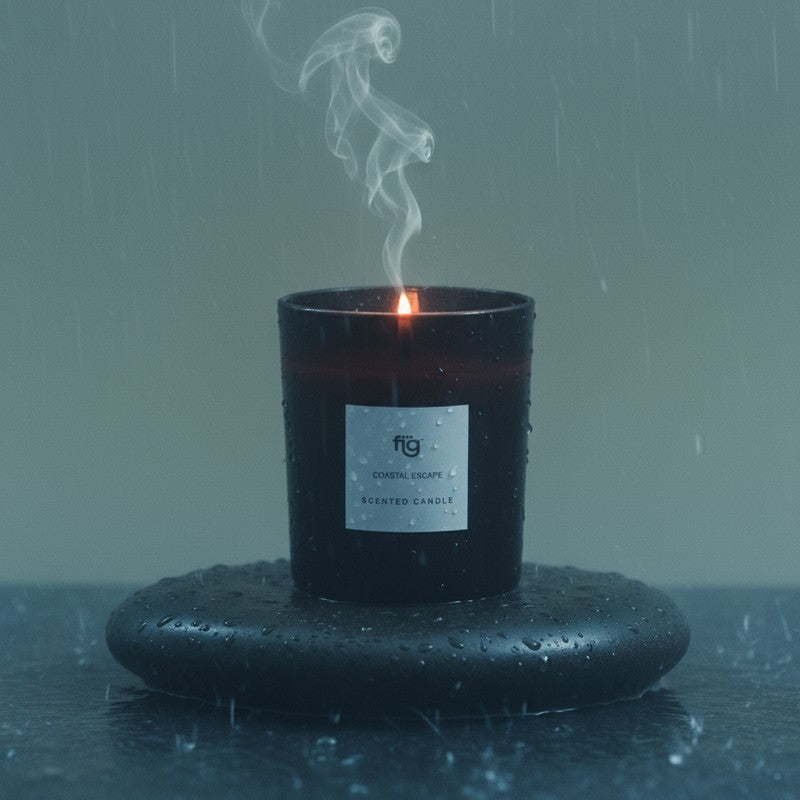 Fig Living Coastal Escape Scented Candle - Mandarin Orange, Jasmine, Musk & Sandalwood media 10