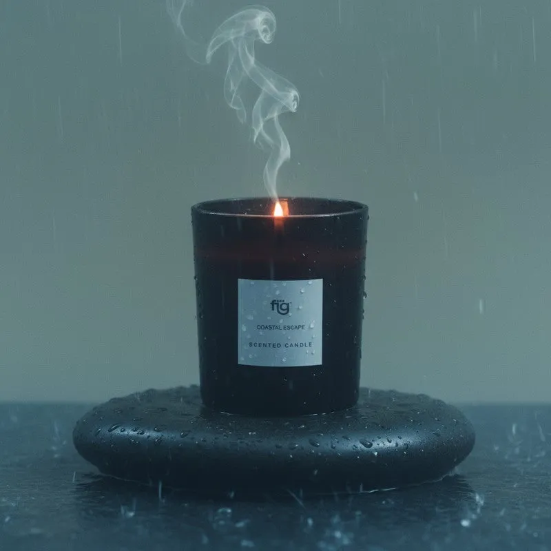 Fig Living Coastal Escape Scented Candle - Mandarin Orange, Jasmine, Musk & Sandalwood media 10
