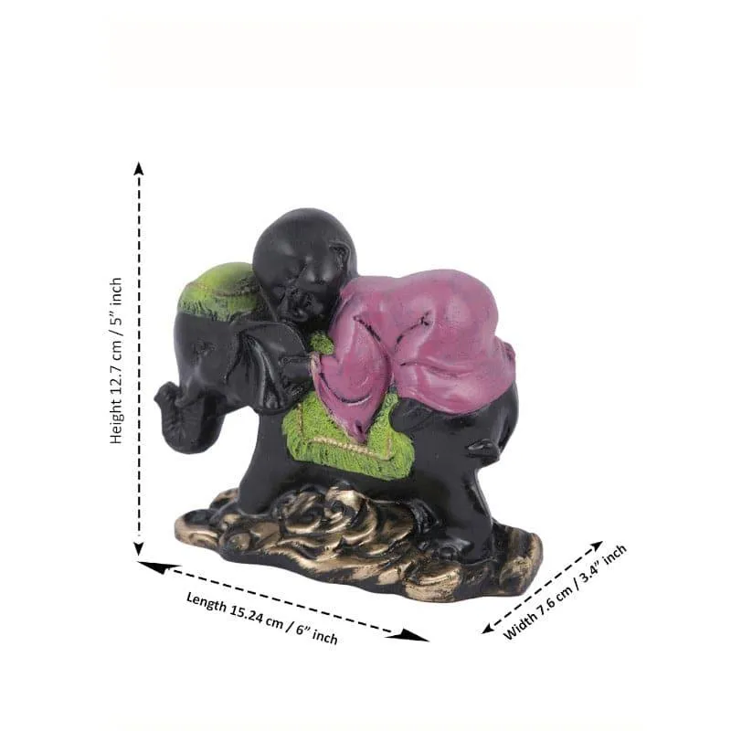 Baby Monk Hug Showpiece media 4