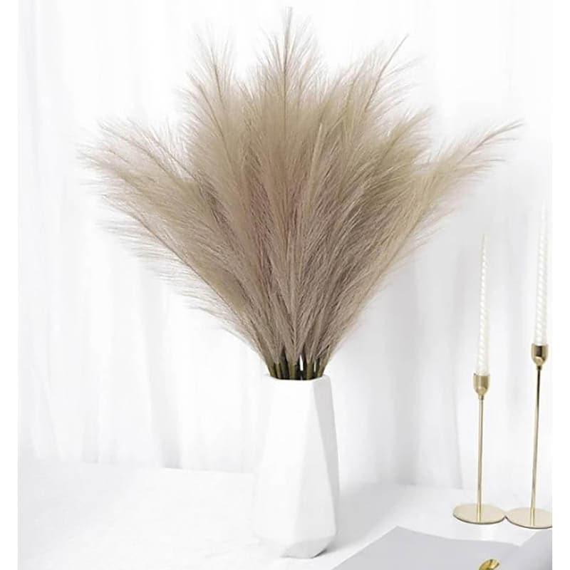 Faux Pampas Grass Sticks (45.7 cms) - Coffee media 3