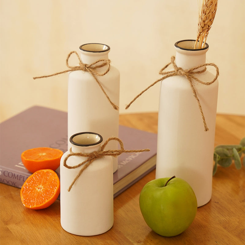 Alnira Bottle Vase (White) - Set Of Three media 3