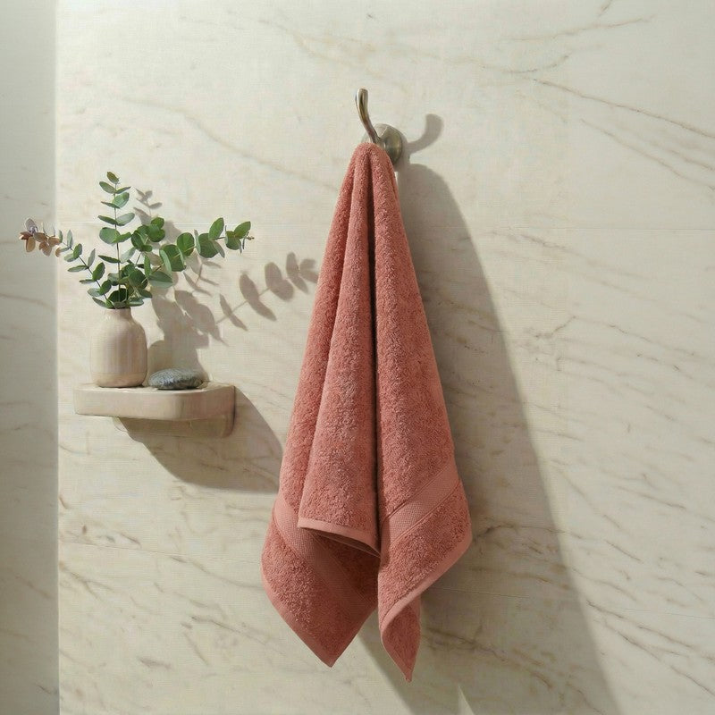Monte Carlo Soft Hush Pure Cotton Bath Towel - Rust - 75 x 150 cm
