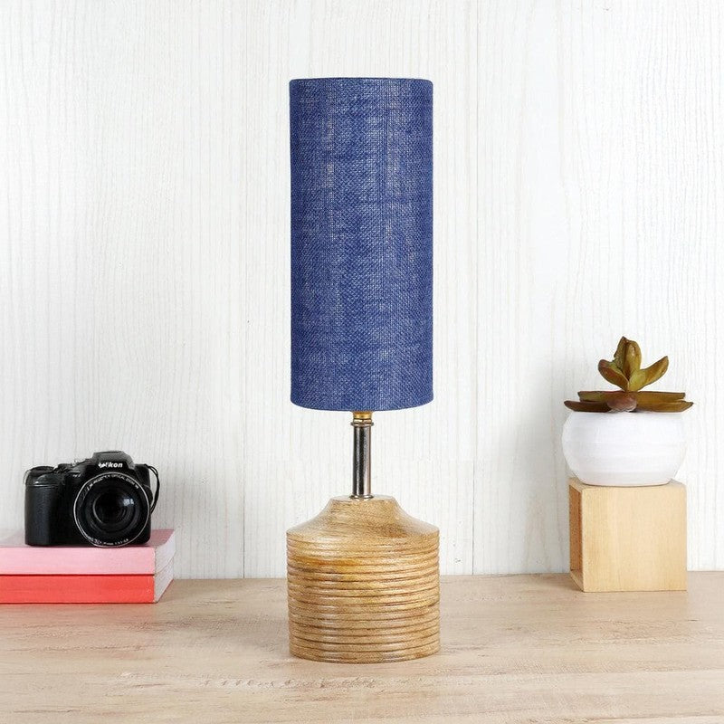 Woody Fabric Table Lamp - Blue,Brown media 4