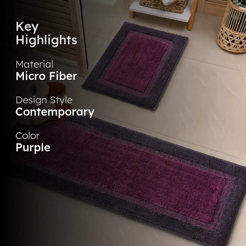 TuftTouch Microfiber Bath Mats (Purple) - Set of Two media 2