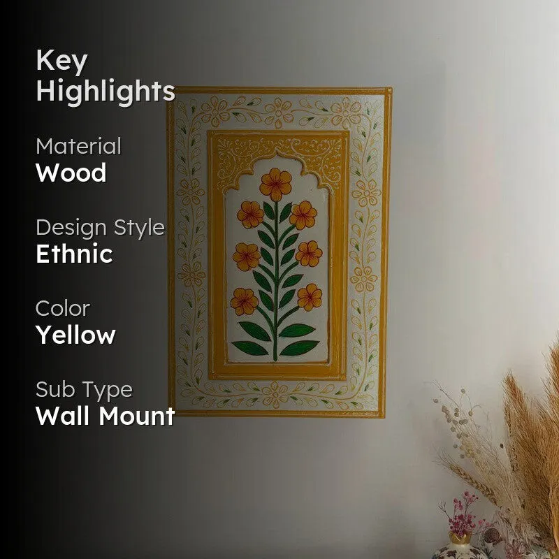 Elarin Floral Wall Art & Paintings - Yellow media 2