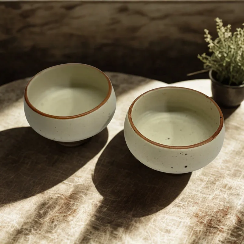 Cera Specks Snack Bowl (White/150 mL Each) - Set Of Two media 3