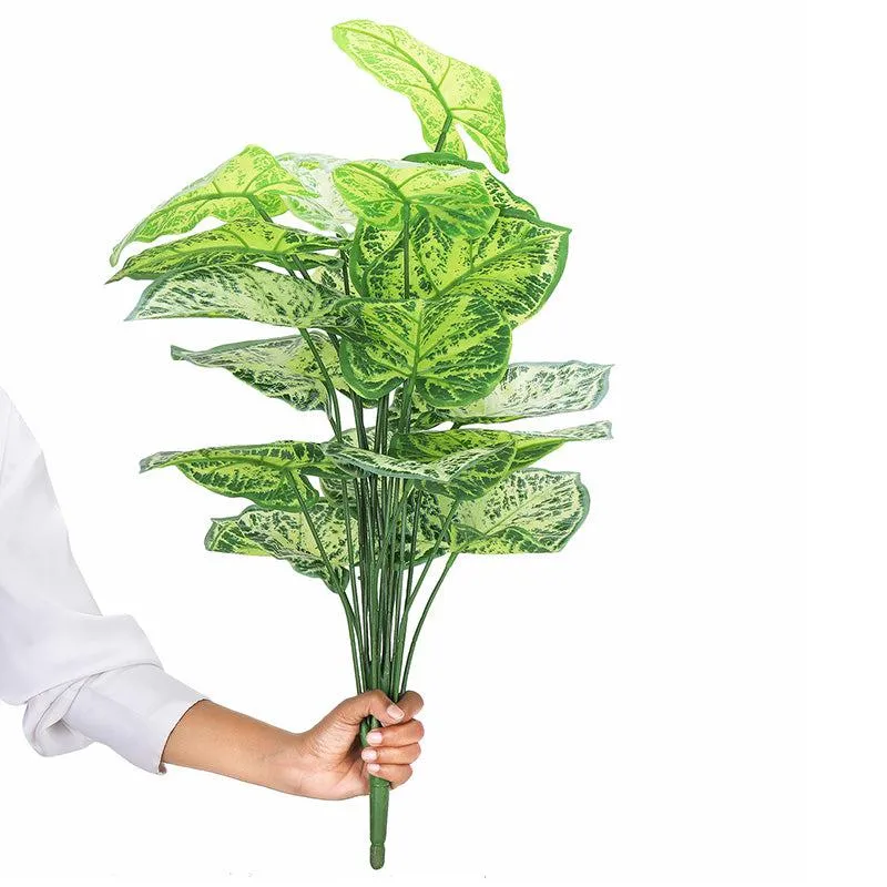Faux Botanic Light Green Alocasia Plant - 2 Feet media 5