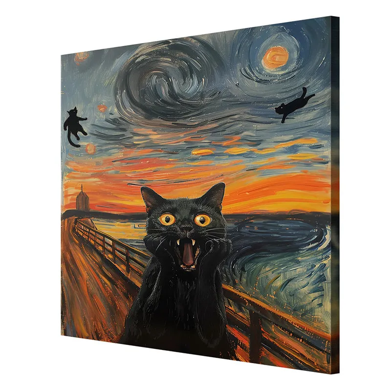 Screaming Cat Wall Painting media 6