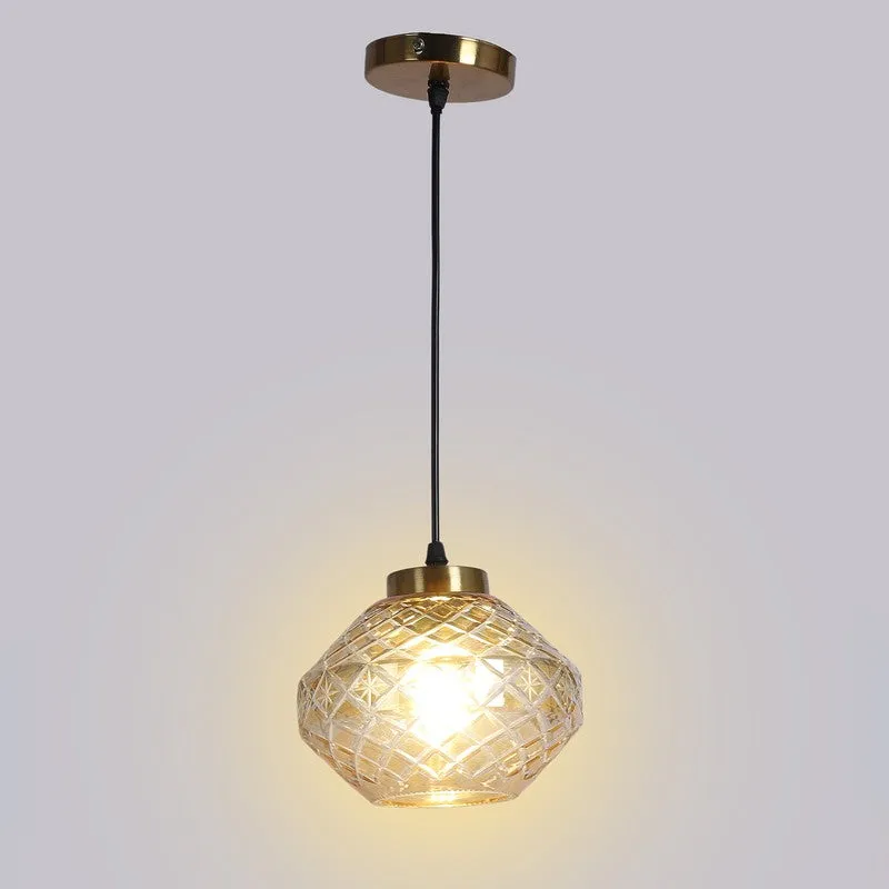 Vintage Style Texured Glass Ceiling Lamp media 6