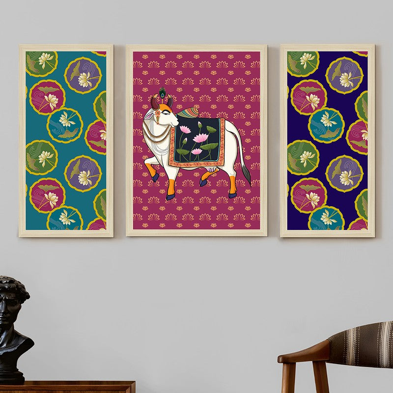 Desi Canvas Wall Art - Set of Three media 3