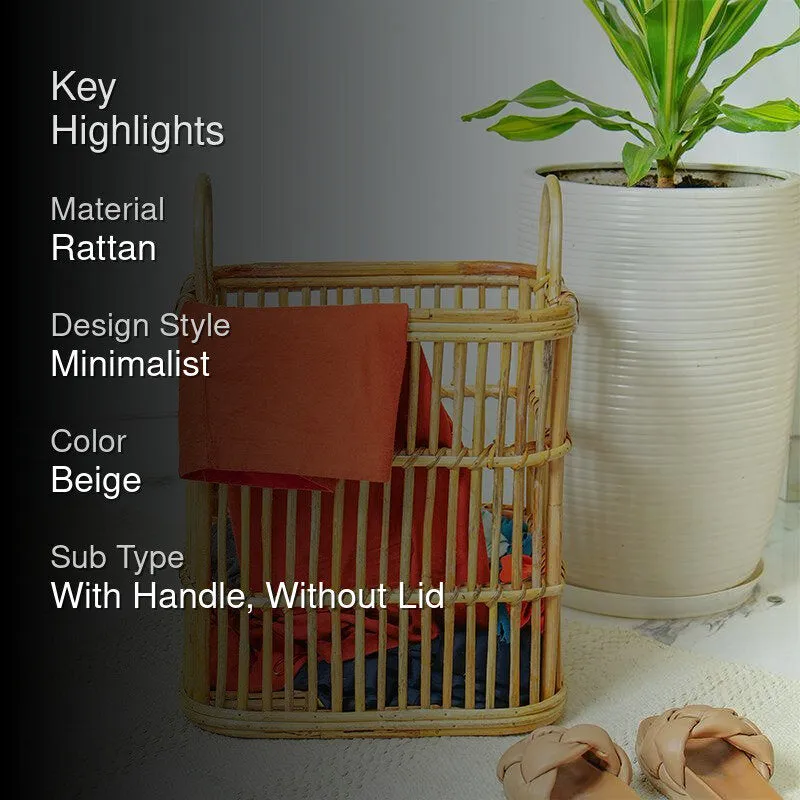 Mara Rattan Laundry Basket media 2