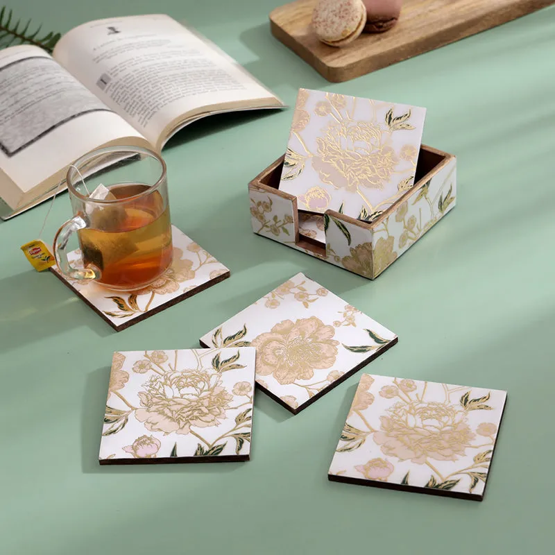 Brushwood Serving Tray With Coaster - Nine Piece Set media 3