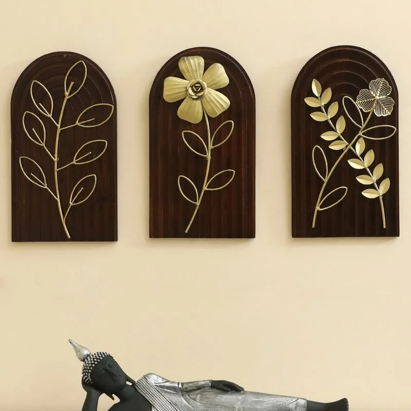 Arbor Botanica Metal & Wood Wall Accent - Set Of Three media 1