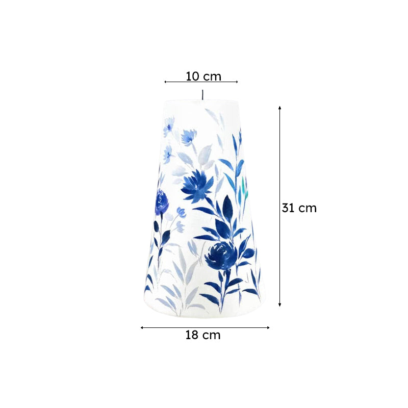 Indigo Blossom Handpainted Fabric Ceiling Lamp media 8