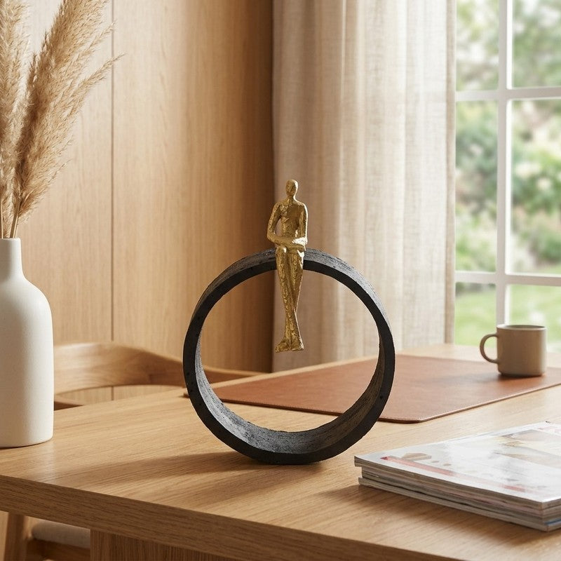 Veloura Curve Gold Figure Resin Showpiece