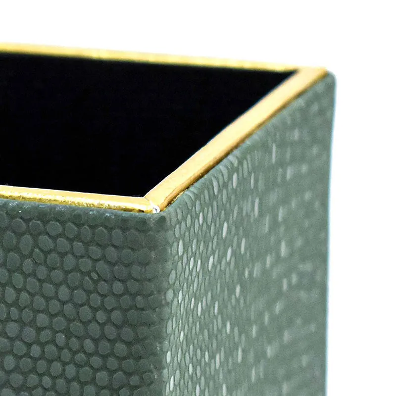 Tisquo Faux Leather Pen Stand - Olive Green media 8