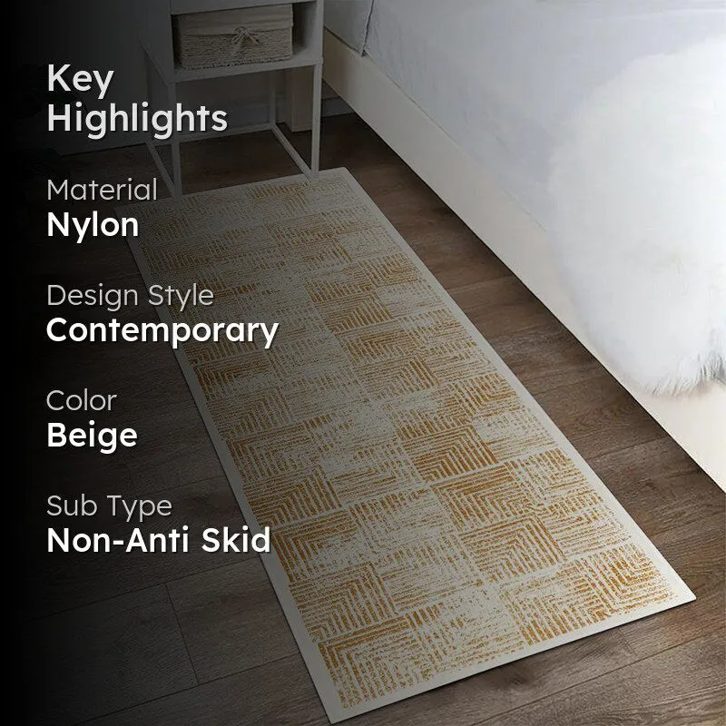 Merca Non-Anti Skid Nylon Runner Rug - Beige media 2