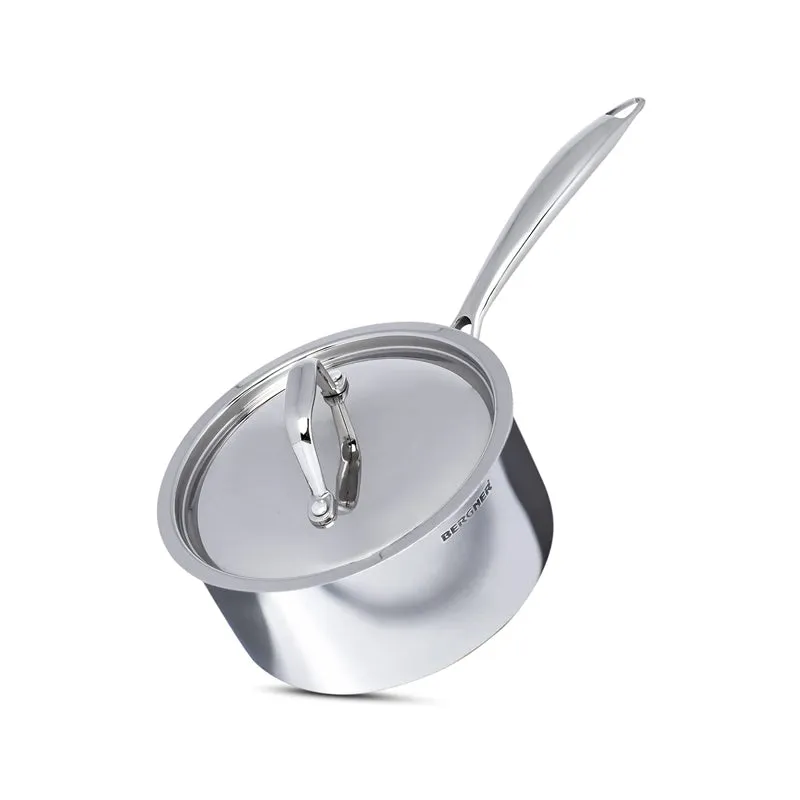 Bergner Argent Triply Saucepan With Lid - 2200 ML media 8