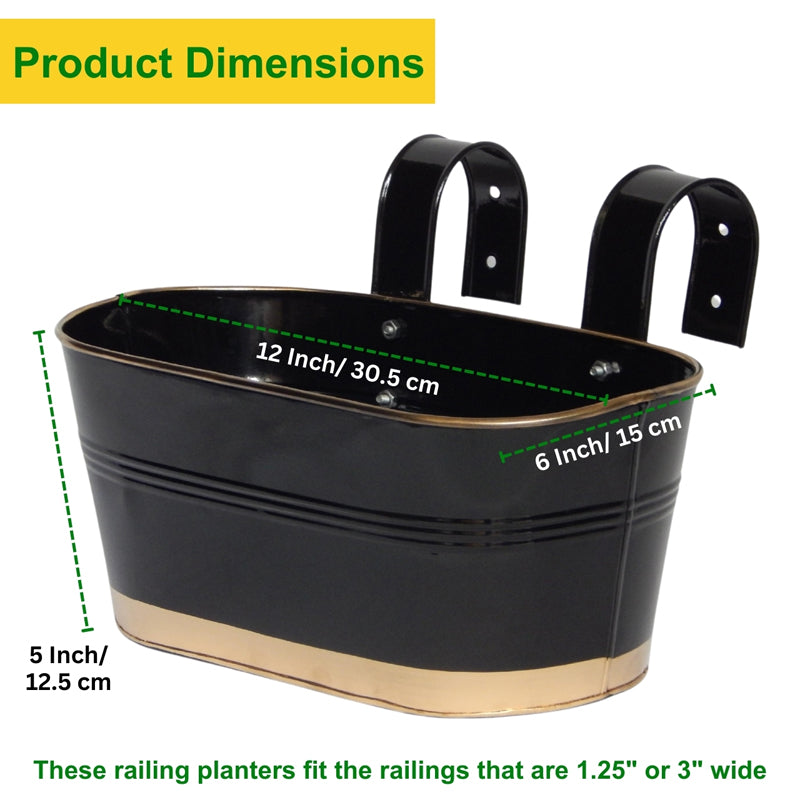 Norva Hanging Planter (Black) - Set Of Three media 3