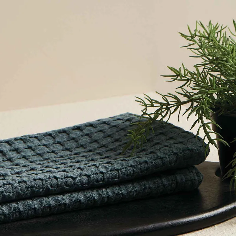 Beehive Waffle Towel Combo (Storm) - Four Piece Set media 3