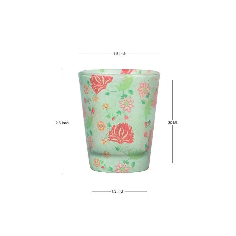 Regal Lotus Frosted Shot Glass (30 ml) - Set Of Four media 3