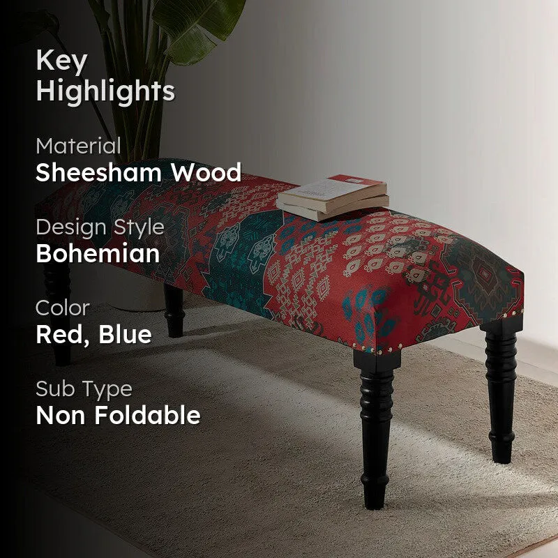 India Circus Sheesham Wood Heritage Haven Wooden Bench media 2