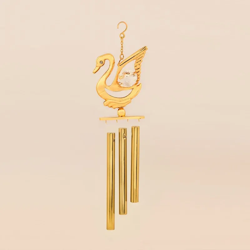 Luxe Swan 24K Gold Plated Mild Steel Windchime media 3