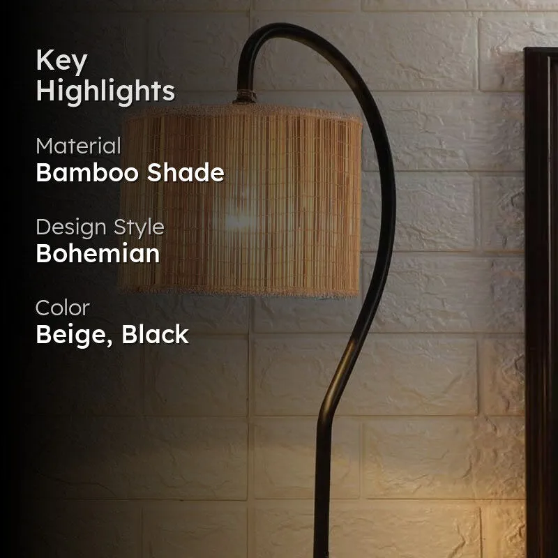 Bonzoi Bamboo Table Lamp - Beige,Black media 2
