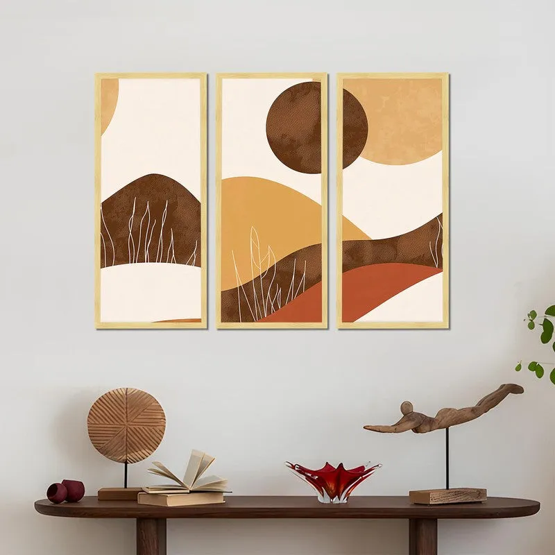 Shades of Brown Wall Painting - Set Of Three media 6