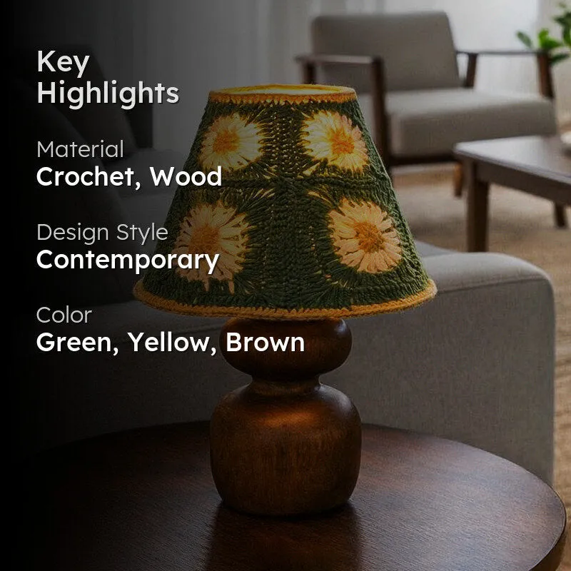 Astero Signature Wooden Table Lamp - Green media 2