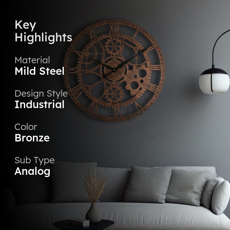 Steady Silent Wall Clock - Bronze media 2