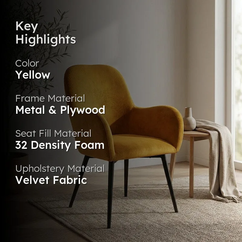 Velmora Metal Accent Chair - Yellow media 2