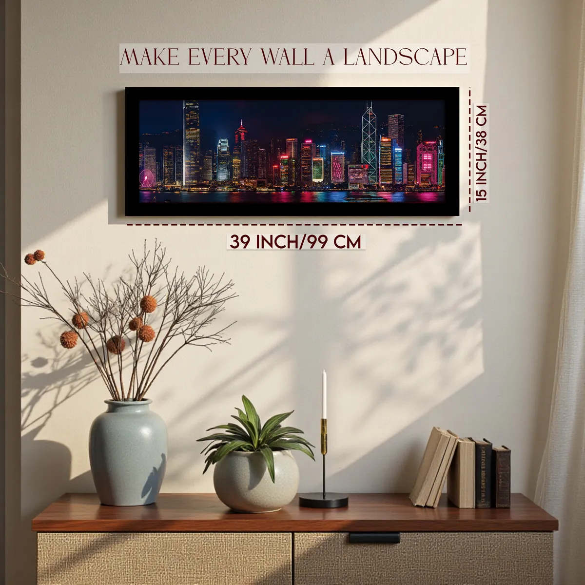 Luminor Night City Wall Art With Frame media 2