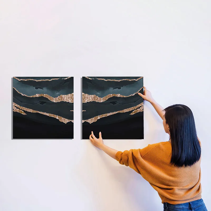 Stria Of Glitter Canvas Wall Art - Set Of Two media 6