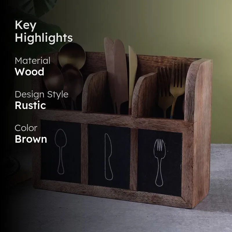 Elite Wooden Cutlery Box media 2