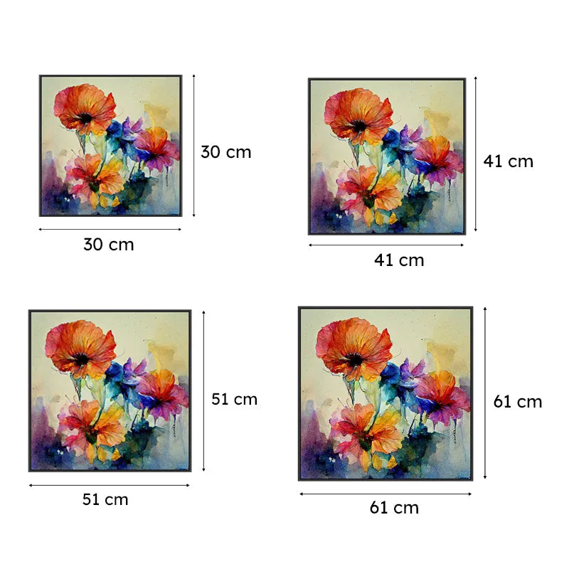 Blooming Flowers Abstract Canvas Wall Painting media 7