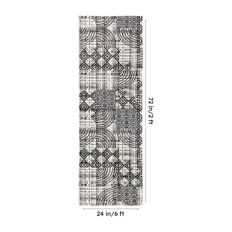 Lexo Non-Anti Skid Nylon Runner Rug - Black media 7