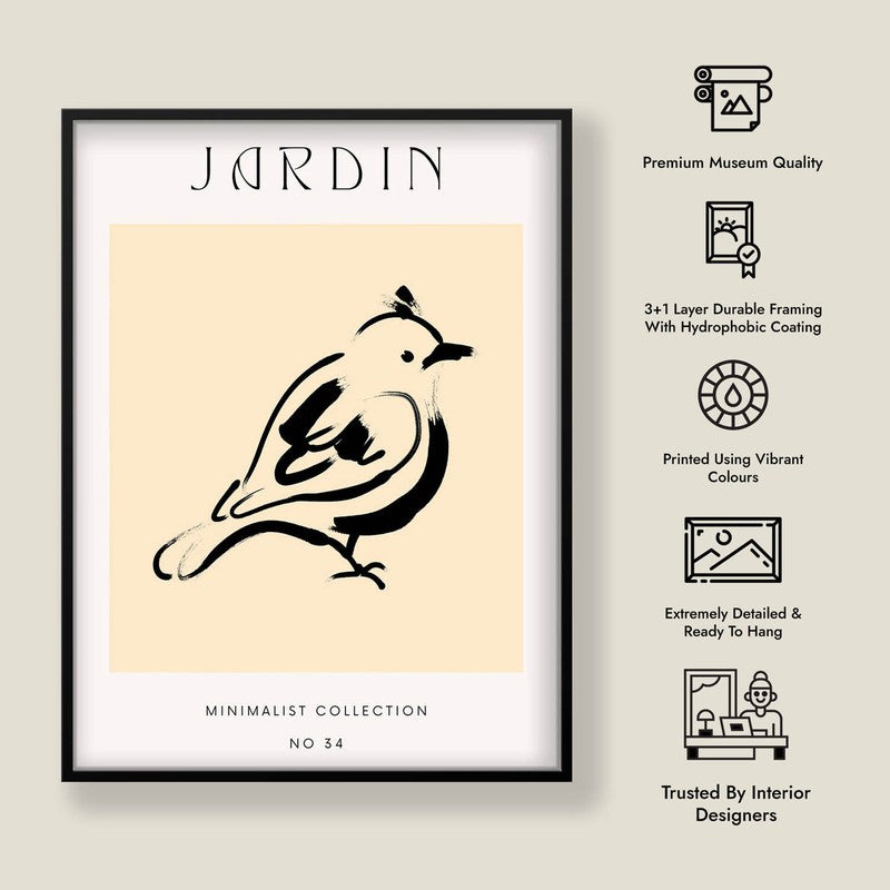 Chirping Melody Archival Canvas Wall Art - Black Frame media 8
