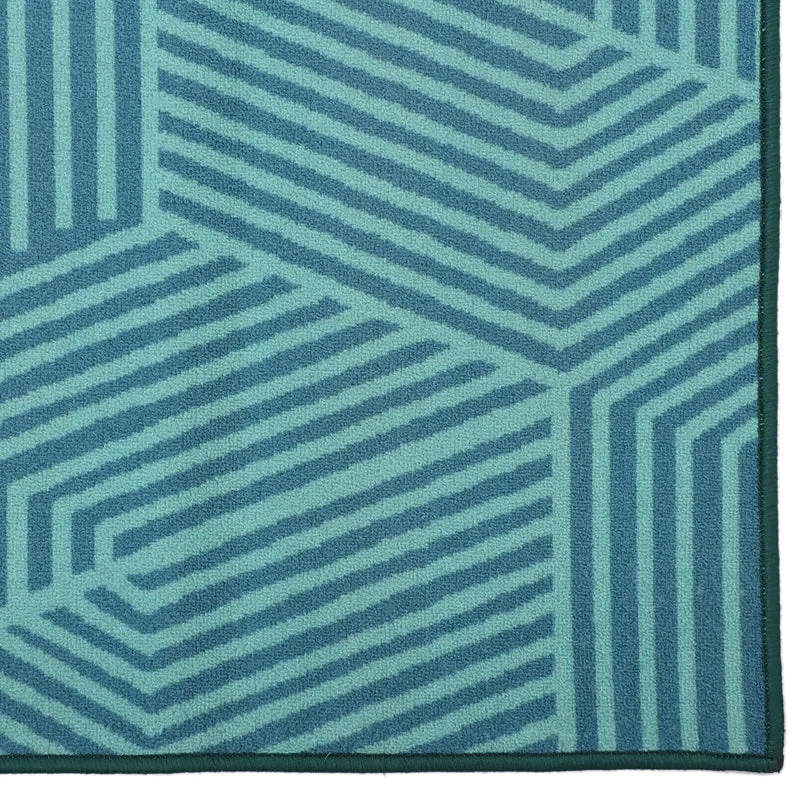 Hexagonal Matrix Anti-Skid Carpet - Teal media 4