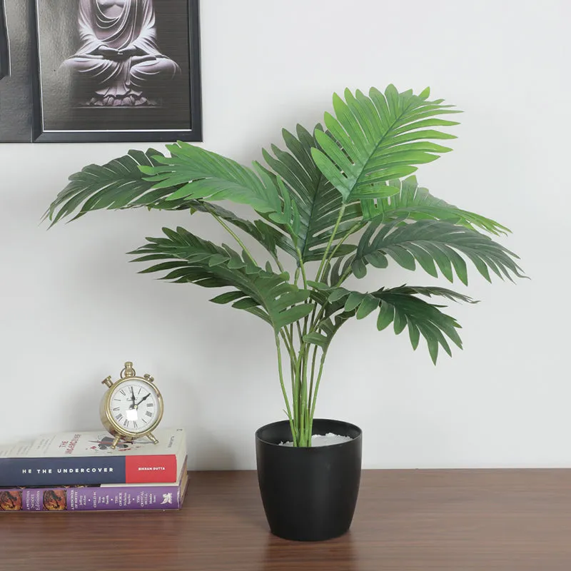 Verde Artificial Areca Palm With Black Plastic Pot - 1.8 Feet media 2