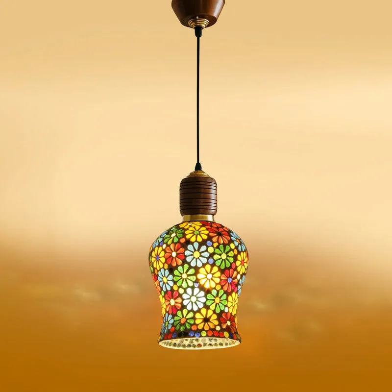 Mosaic Fleur Pendant Wooden Ceiling Lamp media 7
