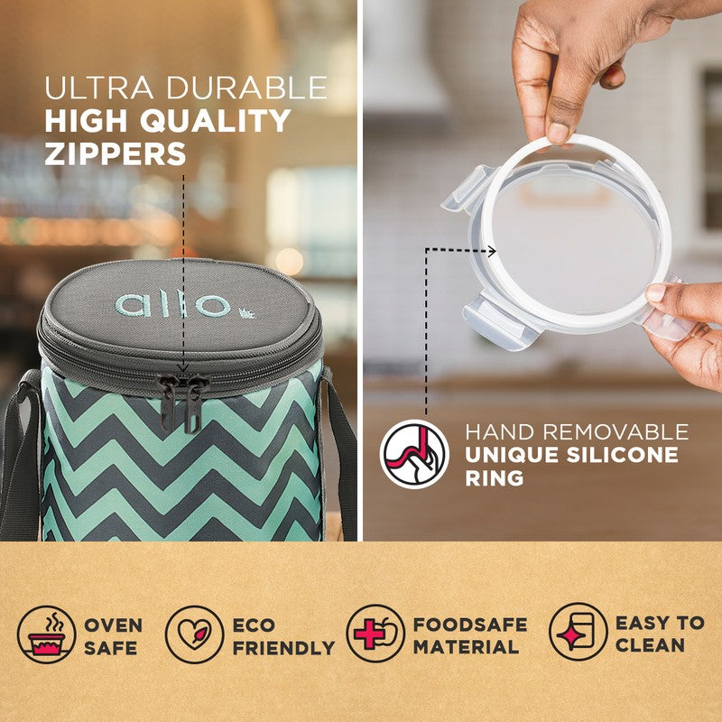 Yumrixa Leak Proof Glass Lunch Box (400 mL Each) - Set Of Three media 6