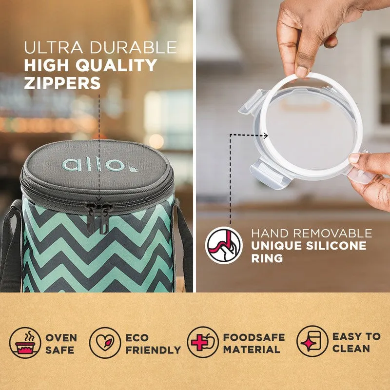 Yumrixa Leak Proof Glass Lunch Box (400 mL Each) - Set Of Three media 6