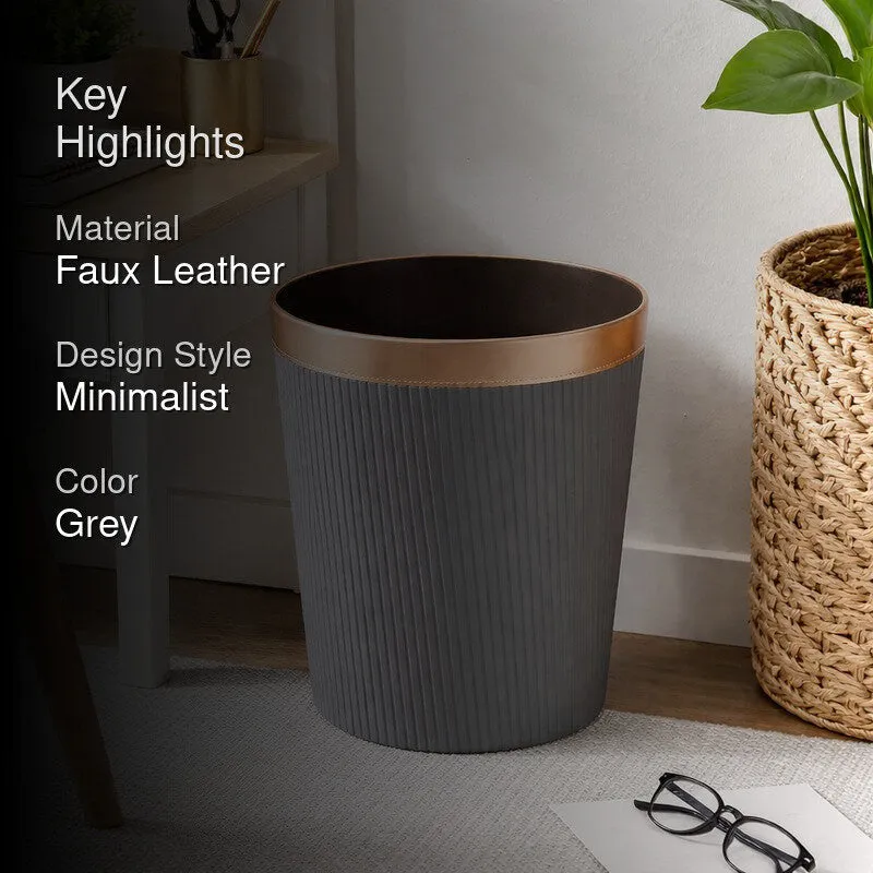 AarviDecor PureSpace Faux Leather Dustbin media 2