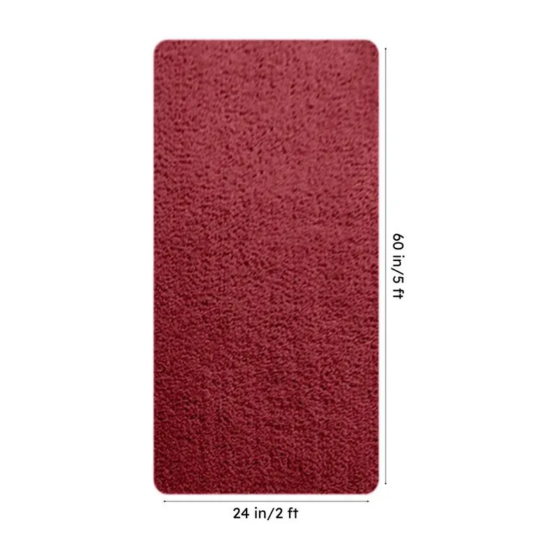Nuo Luxe Micro Fiber Runner Rug - Maroon media 8