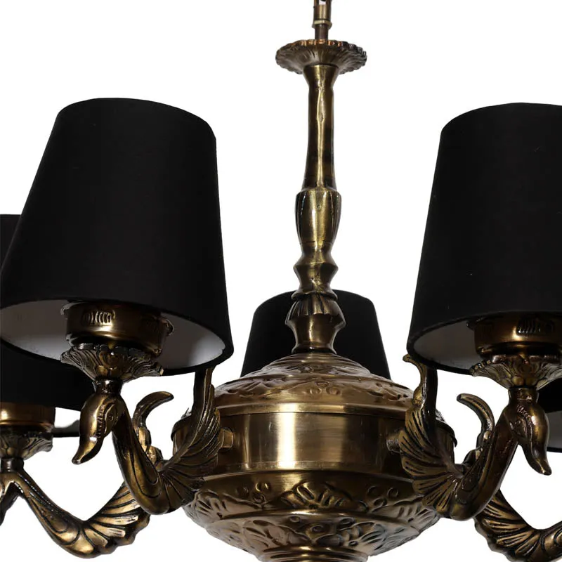Solstice Conical Golden Antique Ceiling Lamp media 3